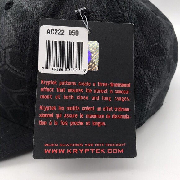Kryptek Camo Charcoal Hat Phantom Rider Logo Unisex Snapback Baseball Cap NWT - Picture 7 of 10